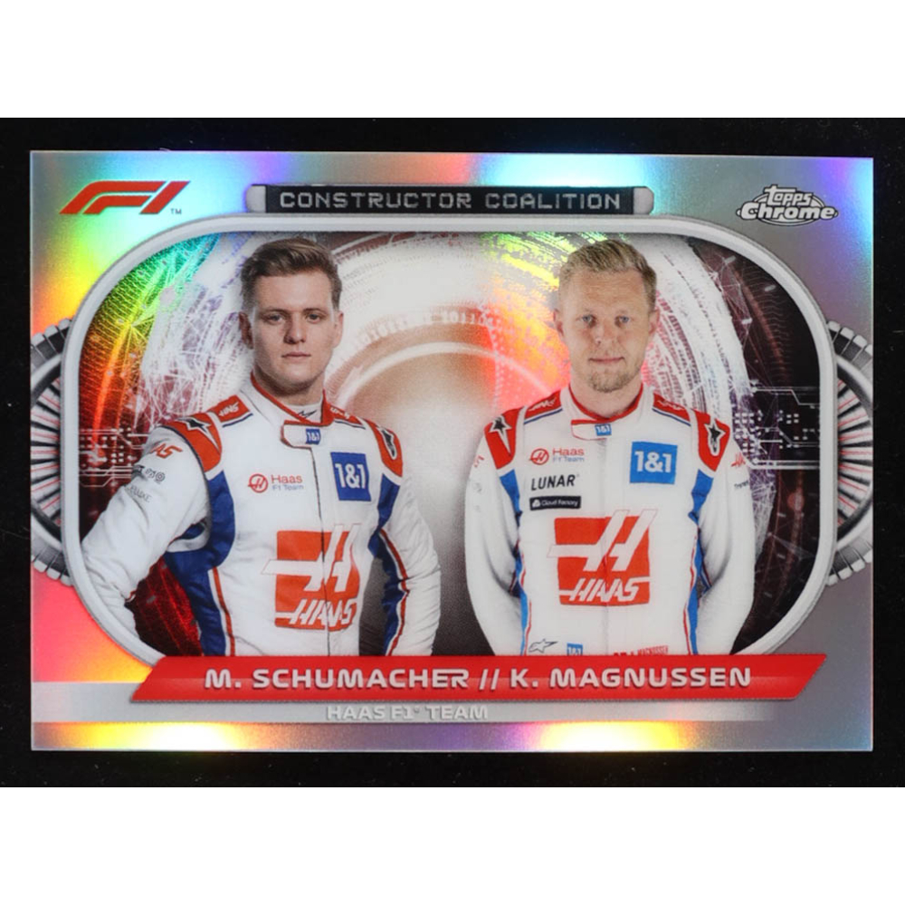 Mick Schumacher / Kevin Magnussen 2022 Topps Chrome Formula 1 Constructors Coalition #CCHAAS at PristineAuction.com
