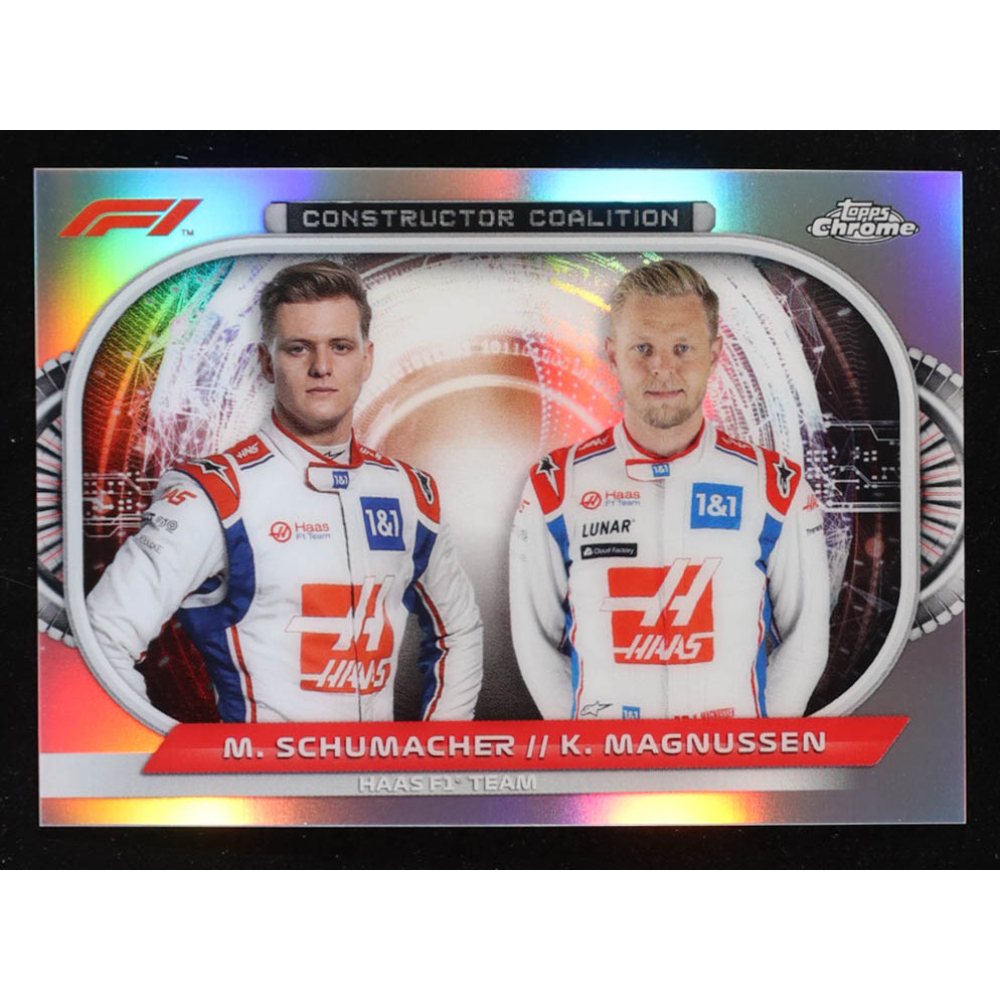 Mick Schumacher / Kevin Magnussen 2022 Topps Chrome Formula 1 Constructors Coalition #CCHAAS at PristineAuction.com