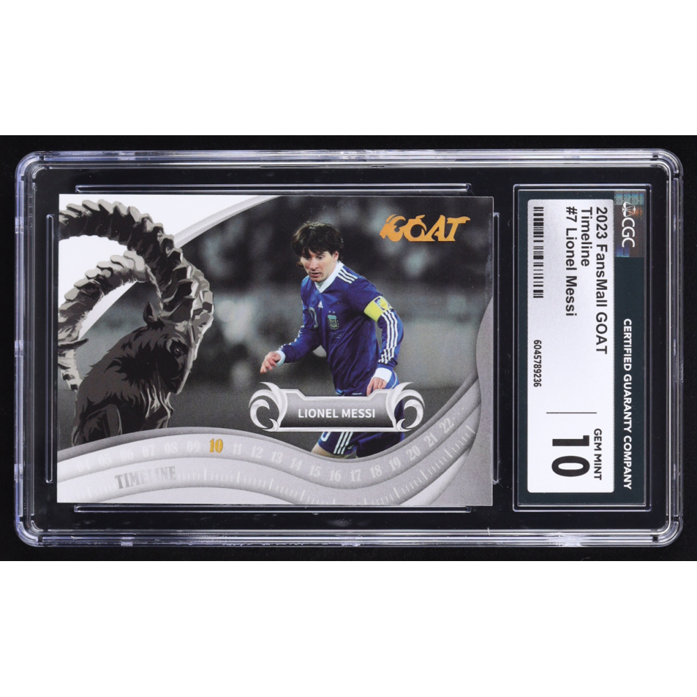 Lionel Messi 2023 FansMall GOAT Timeline #7 Chinese (CGC 10) at PristineAuction.com