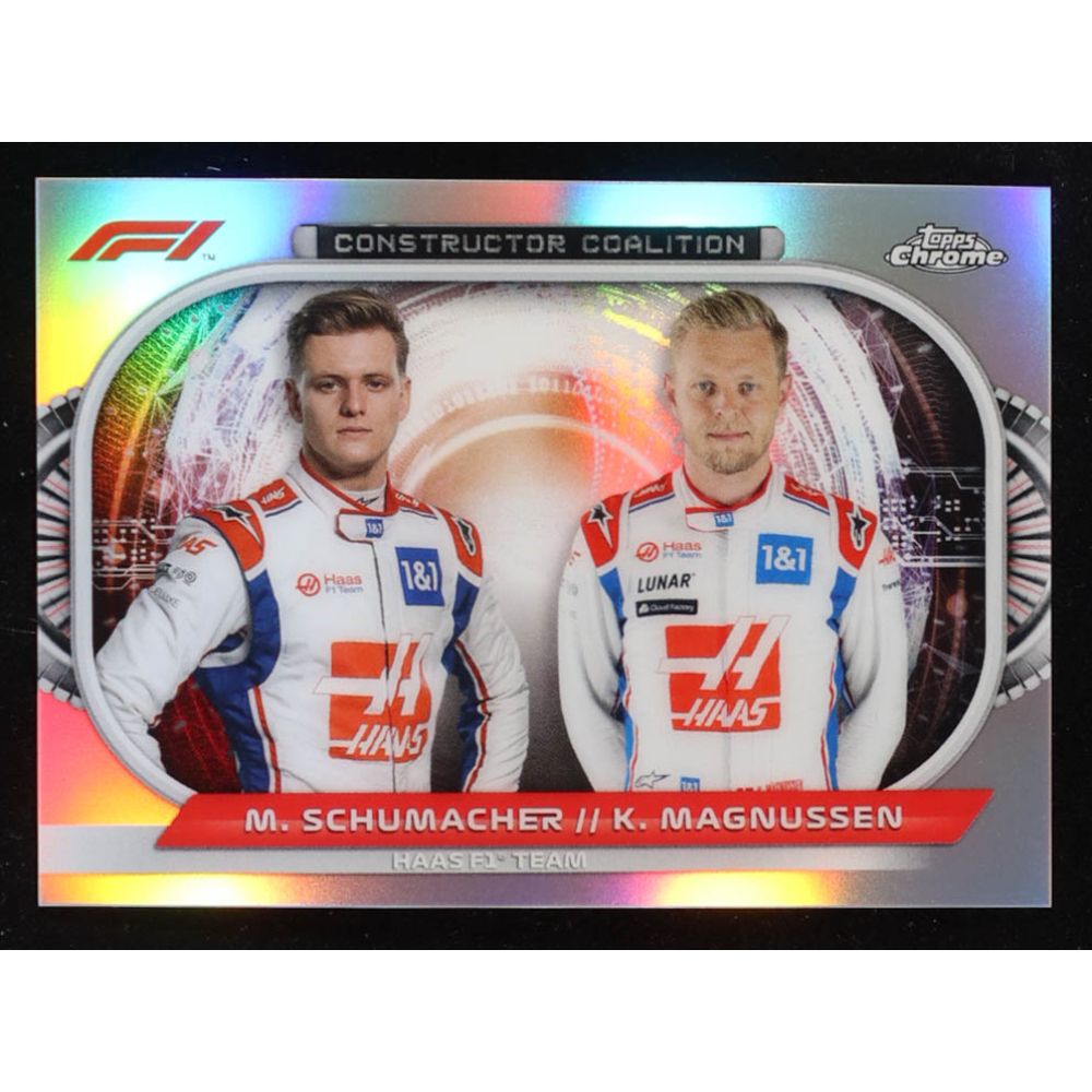 Mick Schumacher / Kevin Magnussen 2022 Topps Chrome Formula 1 Constructors Coalition #CCHAAS at PristineAuction.com