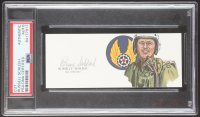Russell Schleeh Signed Cut with Portrait Bomber Test Pilot (PSA) at PristineAuction.com