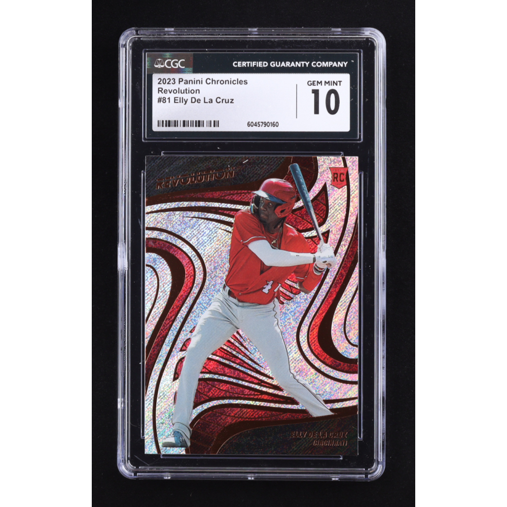 Elly De La Cruz 2023 Panini Chronicles Revolution #81 RC (CGC 10) at PristineAuction.com