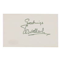 Eli Wallach Signed Index Card Inscribed "Best Wishes" (ACOA) at PristineAuction.com