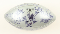 Heisman Trophy Logo Full-Size Football Signed by (22) with Jim Plunkett, Billy Sims, Sam Bradford (JSA) at PristineAuction.com