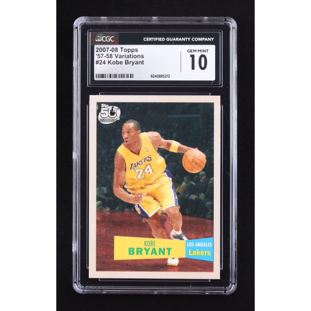 Kobe Bryant 2007-08 Topps 1957-58 Variations #24 (CGC 10) at PristineAuction.com