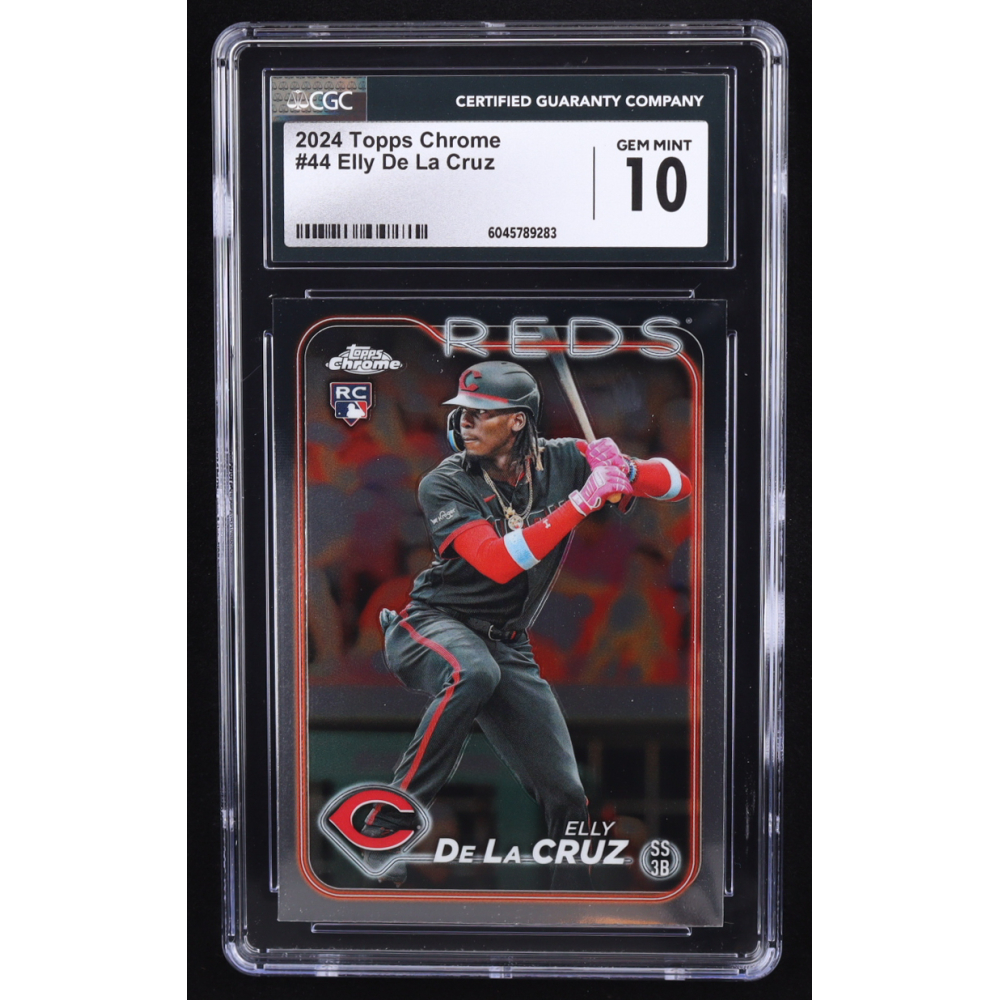 Elly De La Cruz 2024 Topps Chrome #44 RC (CGC 10) at PristineAuction.com