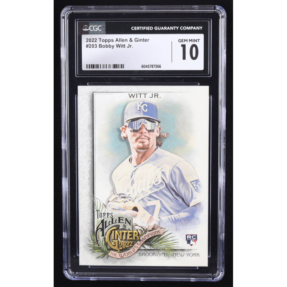 Bobby Witt Jr. 2022 Topps Allen and Ginter #203 RC (CGC 10) at PristineAuction.com