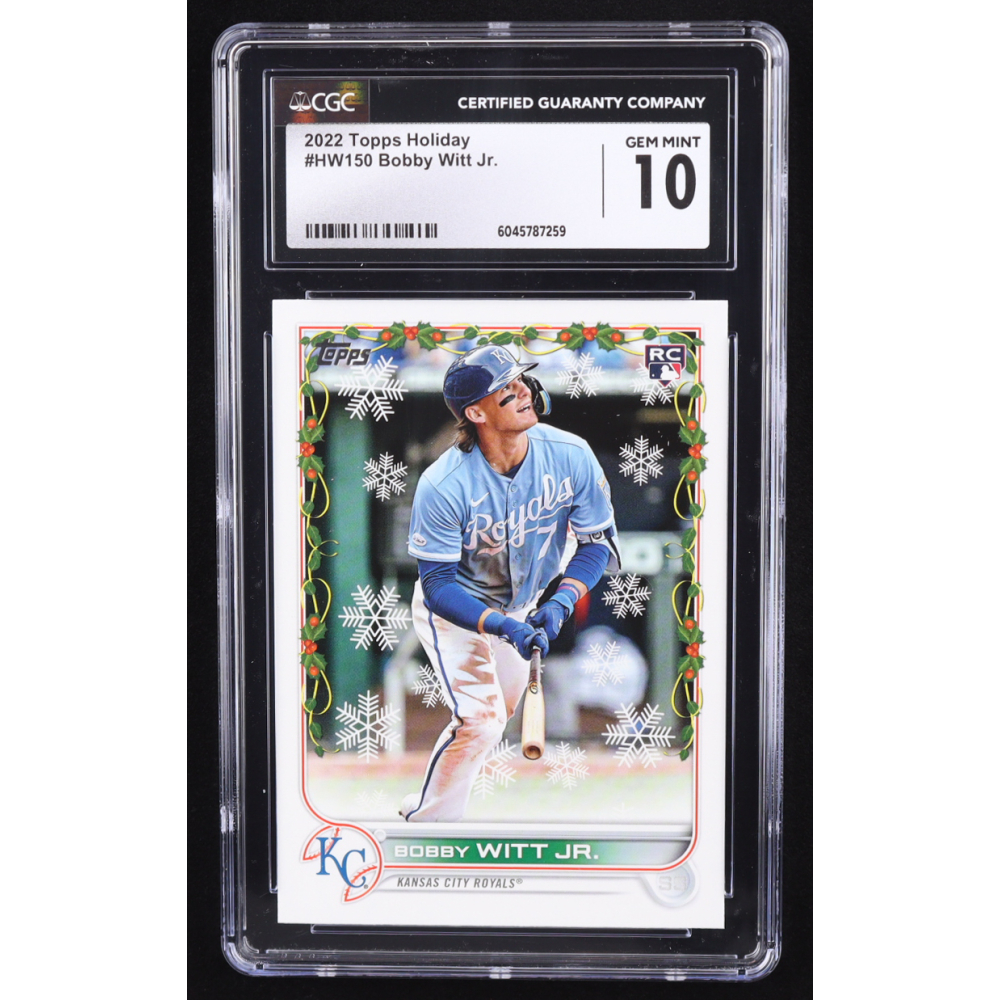 Bobby Witt Jr. 2022 Topps Holiday #HW150 RC (CGC 10) at PristineAuction.com