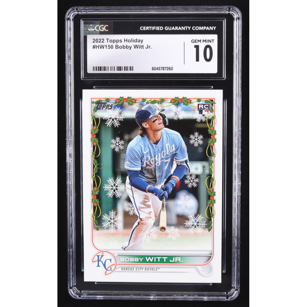 Bobby Witt Jr. 2022 Topps Holiday #HW150 RC (CGC 10) at PristineAuction.com