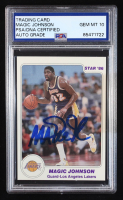 Magic Johnson Signed 1985-86 Star #28 (PSA | Auto 10) at PristineAuction.com