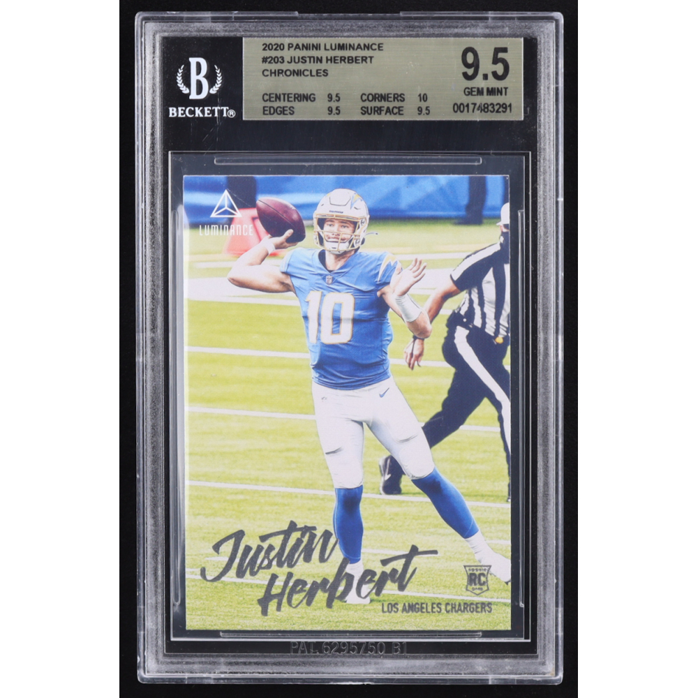 Justin Herbert 2020 Panini Luminance #203 Chronicles RC (BGS 9.5) at PristineAuction.com