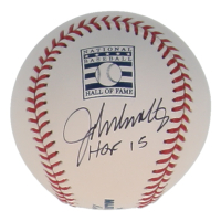 John Smoltz Signed OML Hall of Fame Logo Baseball Inscribed "HOF 15" (JSA) at PristineAuction.com