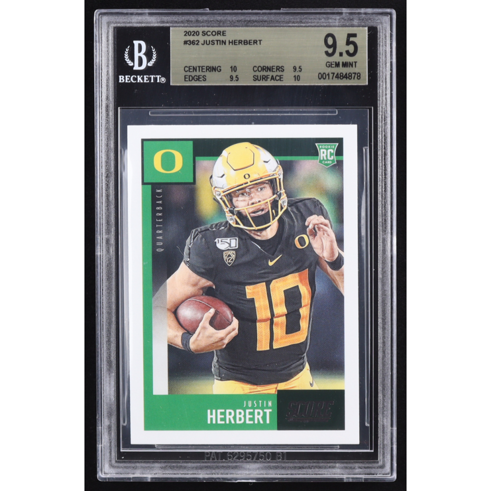 Justin Herbert 2020 Score #362 RC (BGS 9.5) at PristineAuction.com
