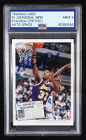 Magic Johnson / Larry Bird Signed 1992-93 Upper Deck #SP1 Magic Johnson / Larry Bird (PSA | Auto 9) at PristineAuction.com