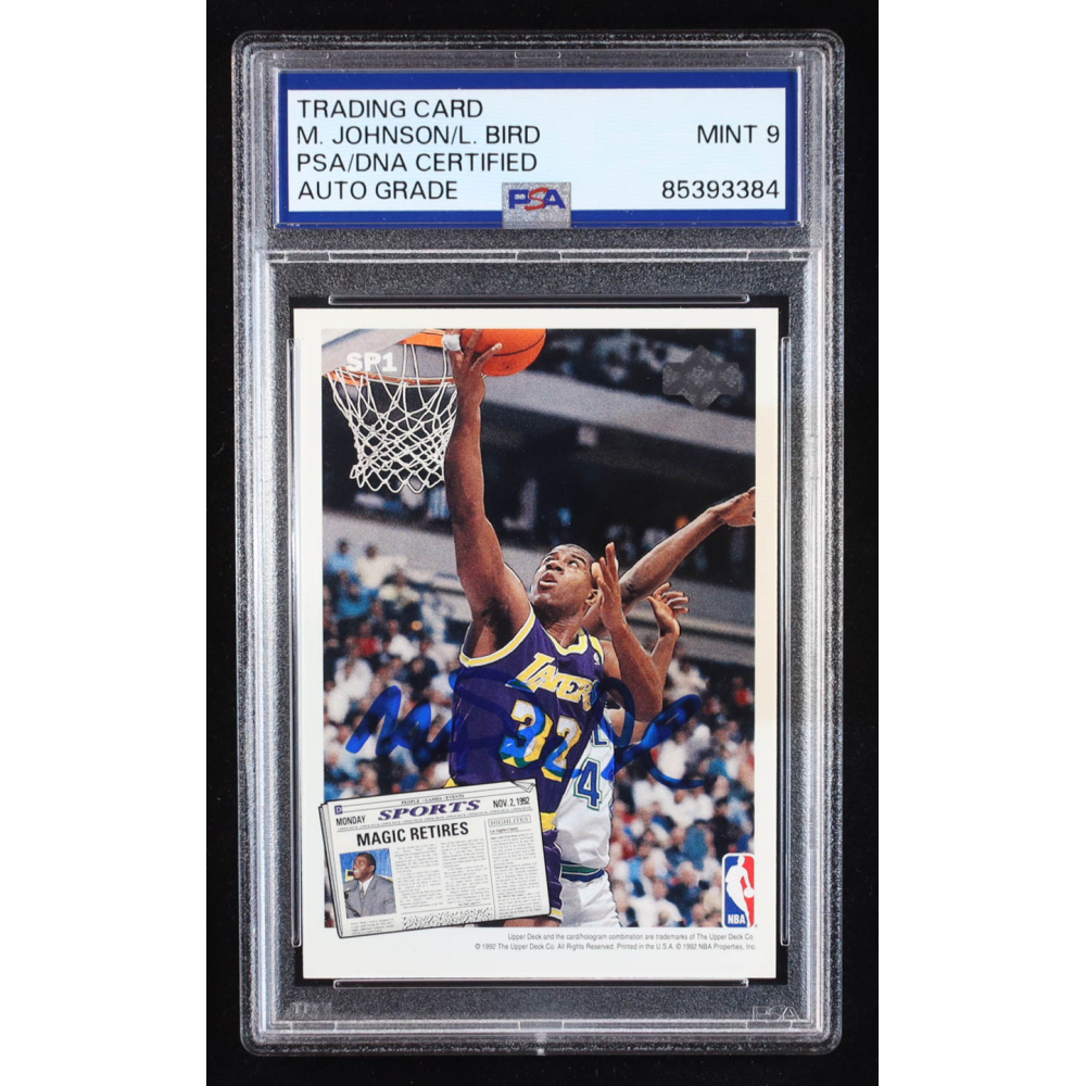 Magic Johnson / Larry Bird Signed 1992-93 Upper Deck #SP1