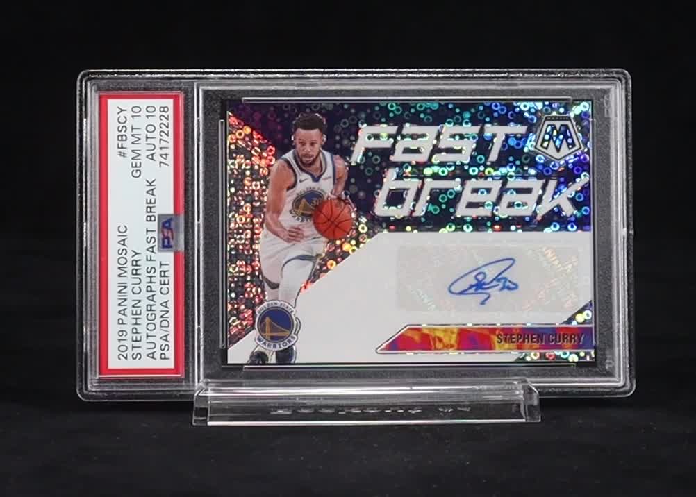 Stephen Curry 2019-20 Panini Mosaic Autographs Fast Break #24 (PSA 10 | Auto 10) at PristineAuction.com