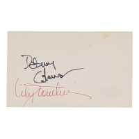 Lily Tomlin & Dabney Coleman Signed Index Card (ACOA) at PristineAuction.com