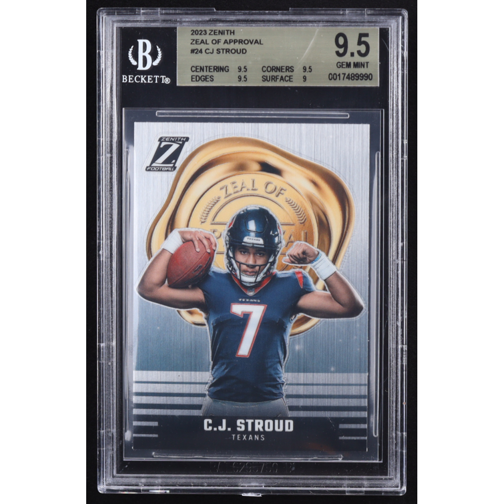 CJ Stroud 2023 Zenith Zeal of Approval #24 RC (BGS 9.5) at PristineAuction.com
