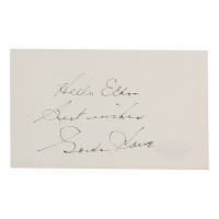 Gordie Howe Signed Index Card Inscribed "Hello Eldon" & "Best Wishes" (ACOA) at PristineAuction.com