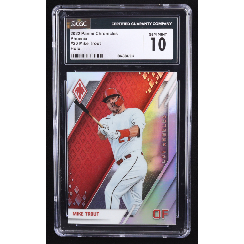 Mike Trout 2022 Panini Chronicles Phoenix Holo #20 (CGC 10) at PristineAuction.com