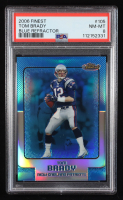 Tom Brady 2006 Finest Blue Refractors #105 #190/299 (PSA 8) at PristineAuction.com