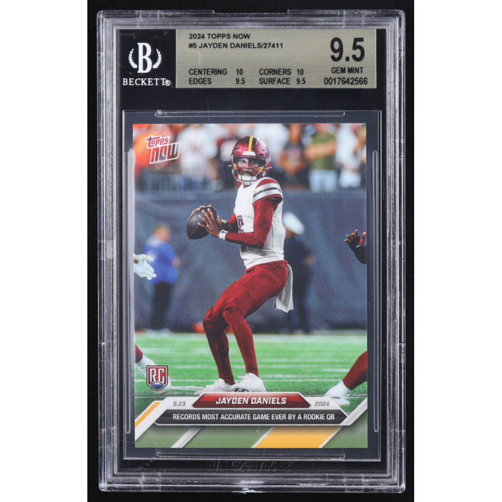 Jayden Daniels 2024 Topps Now #5 RC (BGS 9.5) at PristineAuction.com