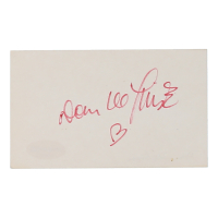 Dom DeLuise Signed Index Card (ACOA) at PristineAuction.com
