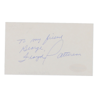 Floyd Patterson Signed Index Card (ACOA) at PristineAuction.com