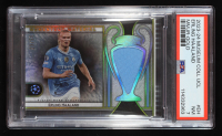 Erling Haaland 2023-24 Topps Museum Collection UEFA Champions League Momentous Material Jumbo Relics Gold #MMJREH #23/50 (PSA 7) at PristineAuction.com