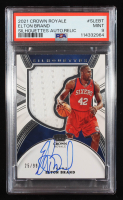 Elton Brand 2021-22 Crown Royale Silhouettes Material Autographs #7 #25/99 (PSA 9) at PristineAuction.com