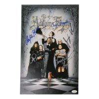 "The Addams Family" 11x17 Photo Signed by (5) with Christina Ricci, Anjelica Houston, Christopher Lloyd, Jimmy Workman (JSA) at PristineAuction.com