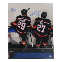 Anders Lee & Brock Nelson Signed Islanders 16x20 Photo (Beckett) at PristineAuction.com