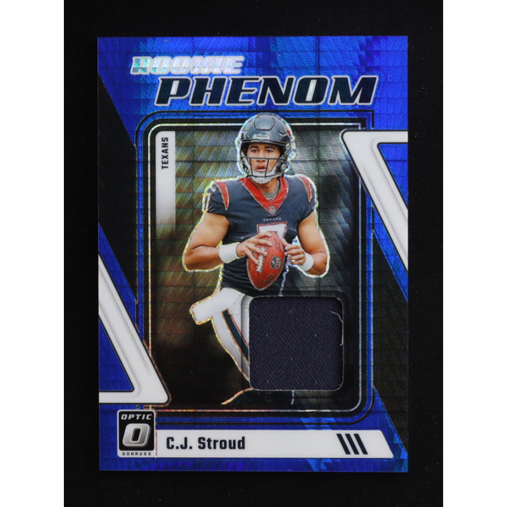 CJ Stroud 2023 Donruss Optic Rookie Phenoms Jerseys Blue Hyper #5 RC at PristineAuction.com