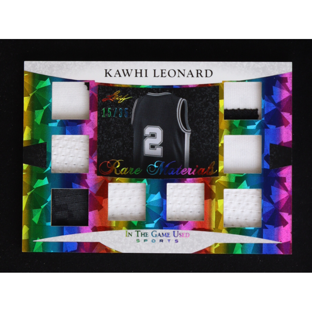 Kawhi Leonard 2024 Leaf ITG Used Sports Rare Materials Crystal Rainbow #RM18 #15/35 at PristineAuction.com