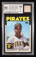 Barry Bonds 1986 Topps Traded #11T RC with Game-Used Bat Piece (BCCG 10) at PristineAuction.com