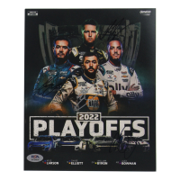 NASCAR 8x10 Photo Signed By (4) with Kyle Larson, Chase Elliott, William Byron & Alex Bowman (PSA) at PristineAuction.com