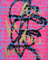 “Gold In The Chaos” 16x20 2025 Original Painting on Rolled Canvas by Tadas Zaicikas | TedyZet (Zaicikas) at PristineAuction.com