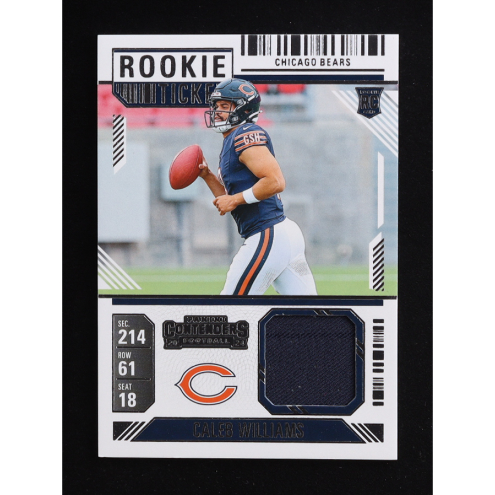 Caleb Williams 2024 Panini Contenders Rookie Ticket Swatches #1 RC at PristineAuction.com