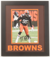 Myles Garrett Signed Browns Custom Framed Photo Display (JSA) at PristineAuction.com