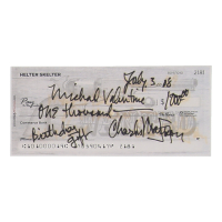 Charles Manson Signed Check (ACOA) at PristineAuction.com