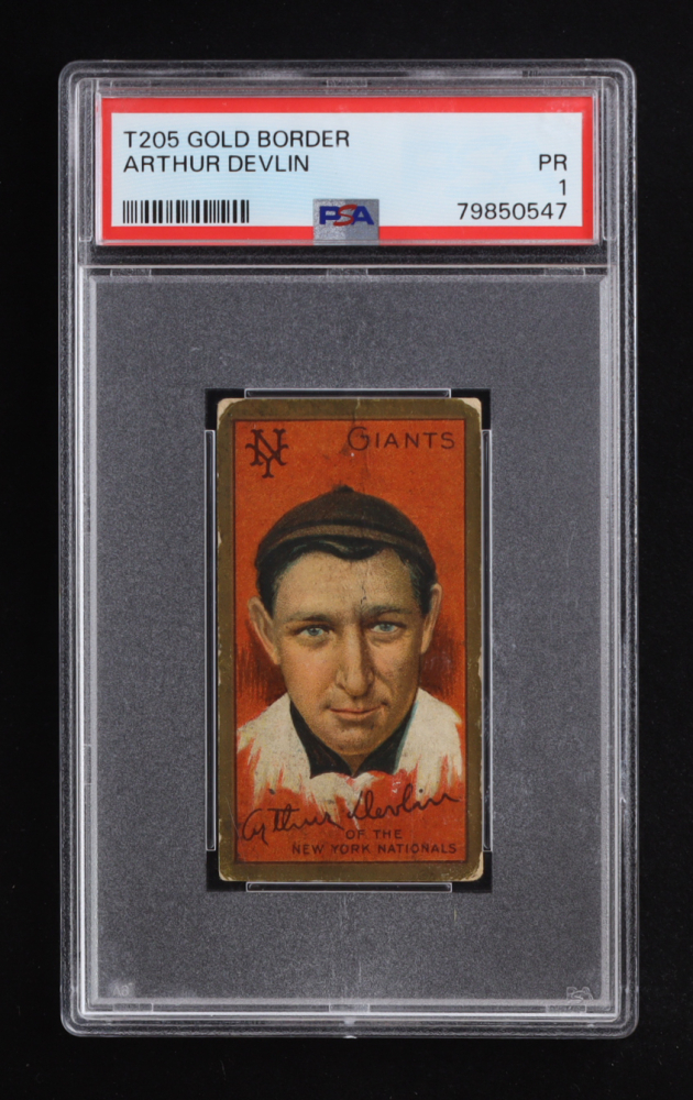 Arthur Devlin 1911 T205 Gold Border #46 (PSA 1)