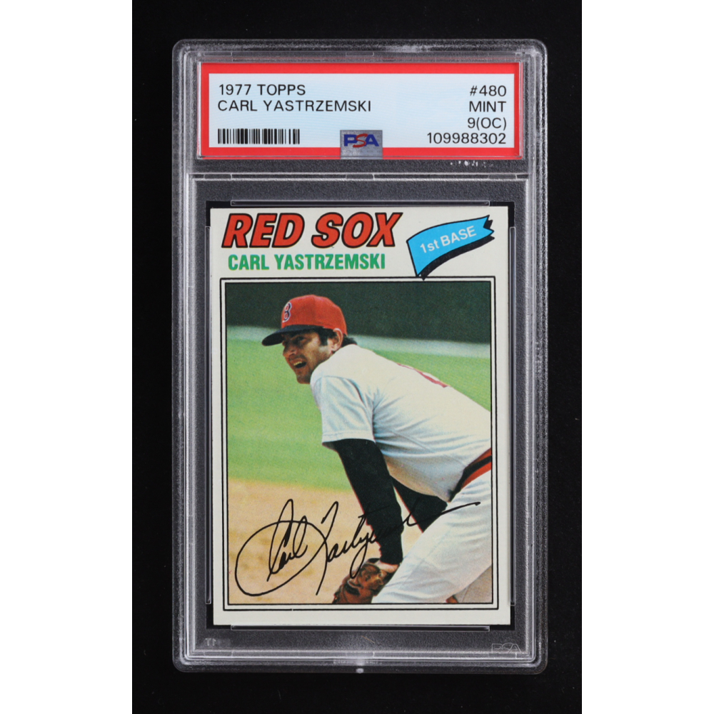Carl Yastrzemski 1977 Topps #480 (PSA 9) (OC) at PristineAuction.com