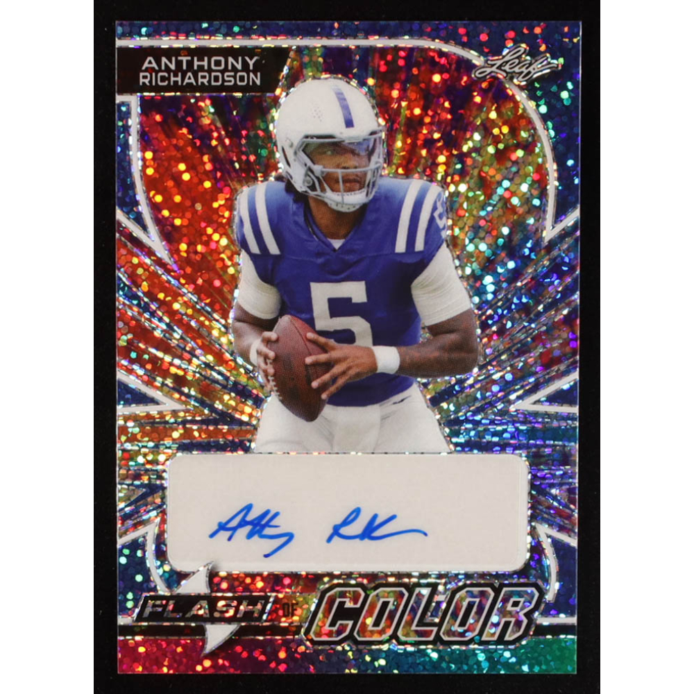 Anthony Richardson 2023 Leaf Flash of Color Autographs #FCAR1 #1/8 at PristineAuction.com