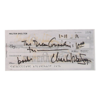 Charles Manson Signed Check (ACOA) at PristineAuction.com