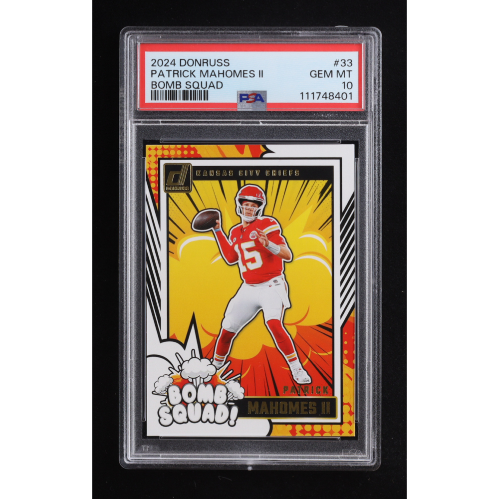 Patrick Mahomes II 2024 Donruss Bomb Squad #33 (PSA 10) at PristineAuction.com