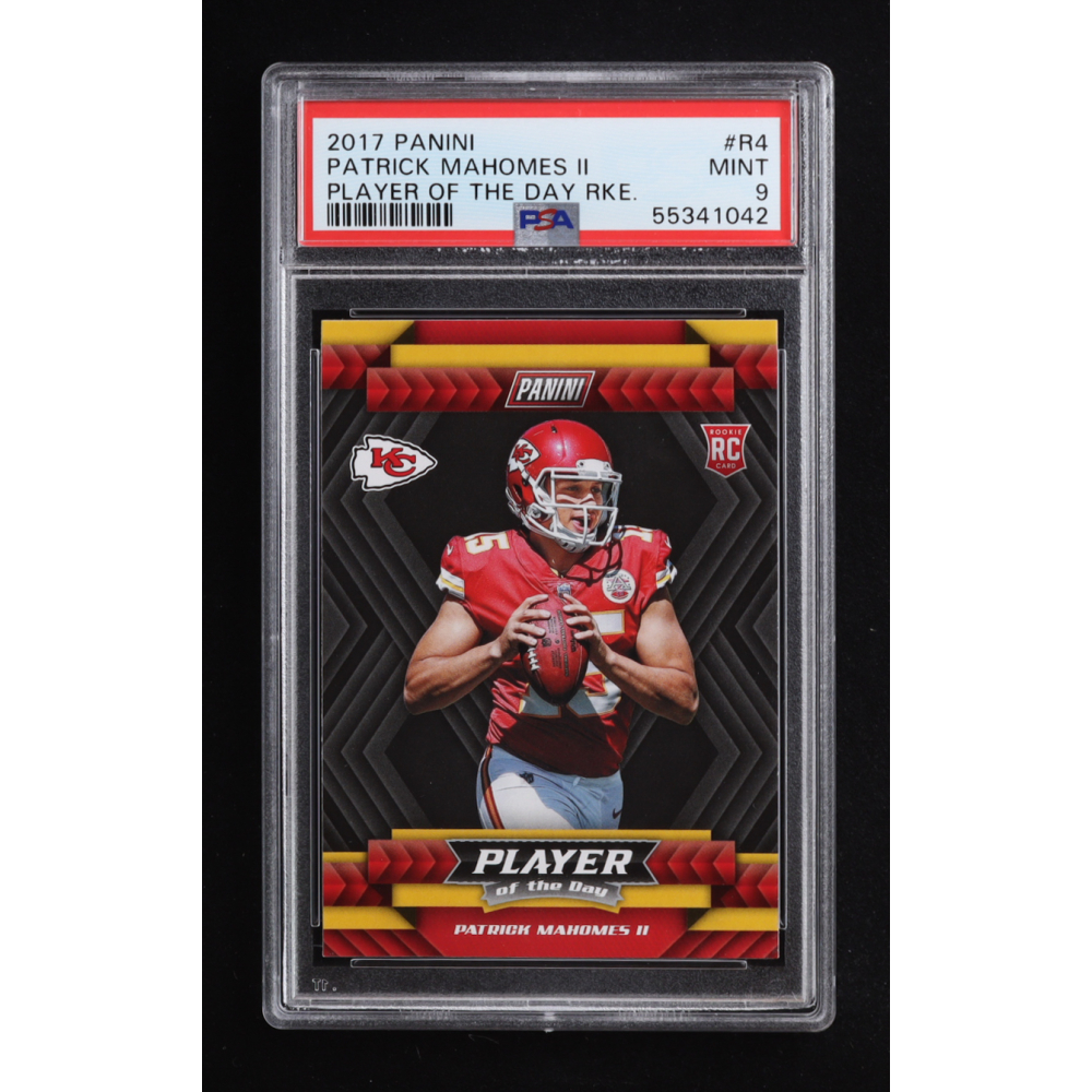 Patrick Mahomes II 2017 Panini Player of the Day Rookies #R4 RC (PSA 9) at PristineAuction.com