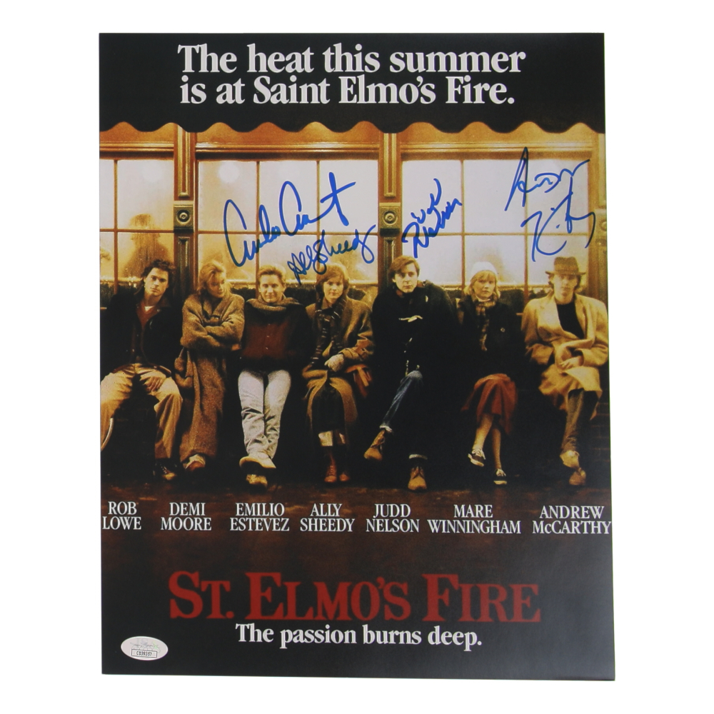 Emilio Estevez, Ally Sheedy, Judd Nelson & Andrew McCarthy Signed "St. Elmo's Fire" 11x14 Photo (JSA) at PristineAuction.com