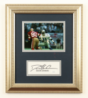 Deion Sanders Signed Cut Cowboys Custom Framed Photo Display (JSA) at PristineAuction.com