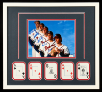 Braves "4 Aces" Custom Framed Photo Display Signed By (5) Including Greg Maddux & Tom Glavine (JSA) at PristineAuction.com