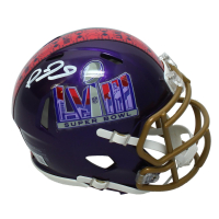 Patrick Mahomes Signed Super Bowl LVIII Logo Speed Mini Helmet (Beckett) at PristineAuction.com
